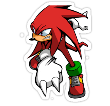 Knuckles (Sonic Character) Tee Design" Stickers by Oscar Gonzalez ...