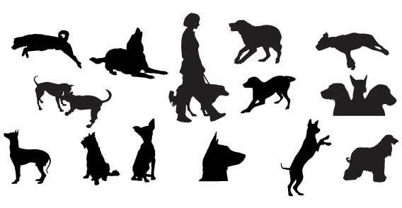 Dog Silhouettes Free Vector | Download Free Vector Graphic Designs ...