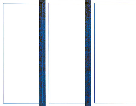 Blue Line Printable Tri Fold Brochures w. Design 8.5x11 35275