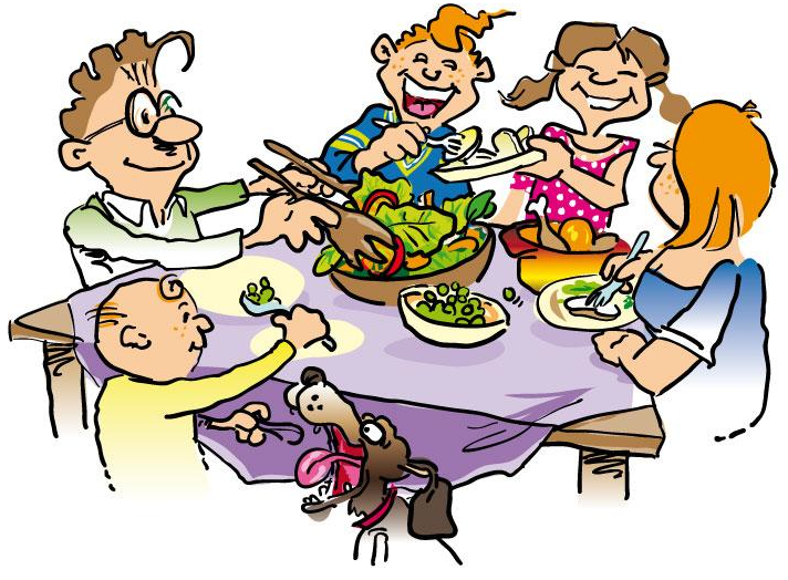 Family Dinner Clipart - Tumundografico