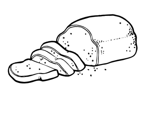 Loaf Of Bread Coloring Pages | Coloring Pages