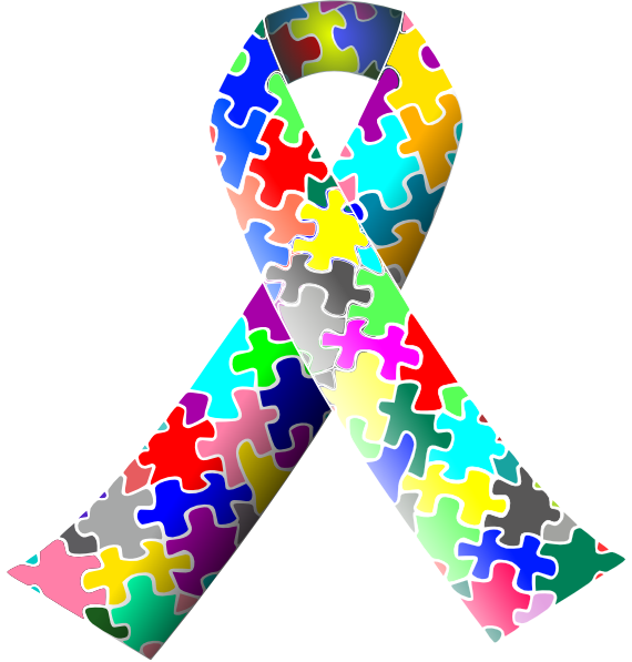 Autism Puzzle Piece Ribbon Clip Art | Mewarnai