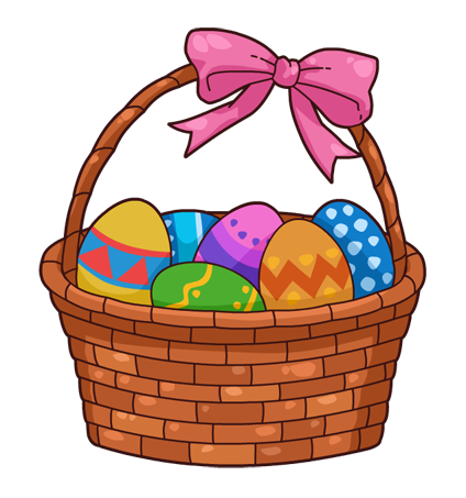 Free Cartoon Easter Basket Clip Art