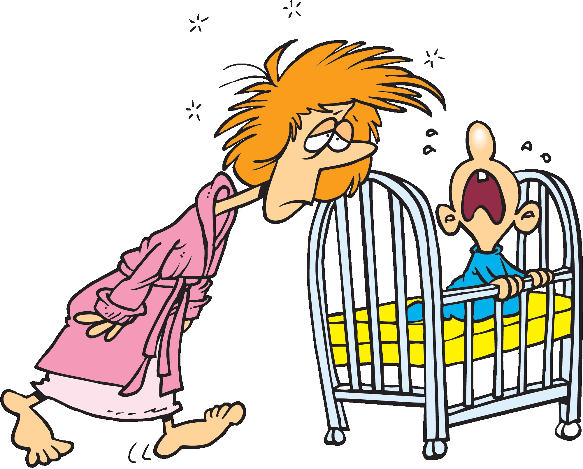 Cartoon Baby Sleeping In Crib - ClipArt Best