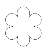 6-petal flower Colouring Pages (page 2)