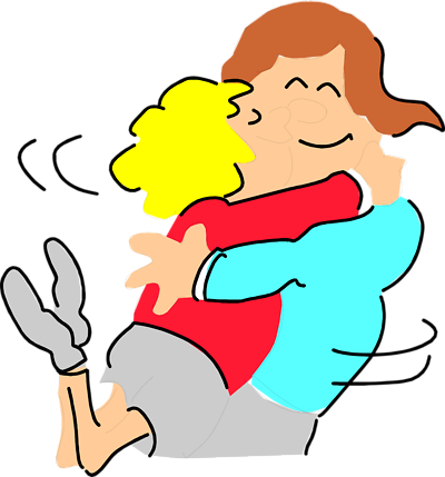 Cartoon Couples Hugging