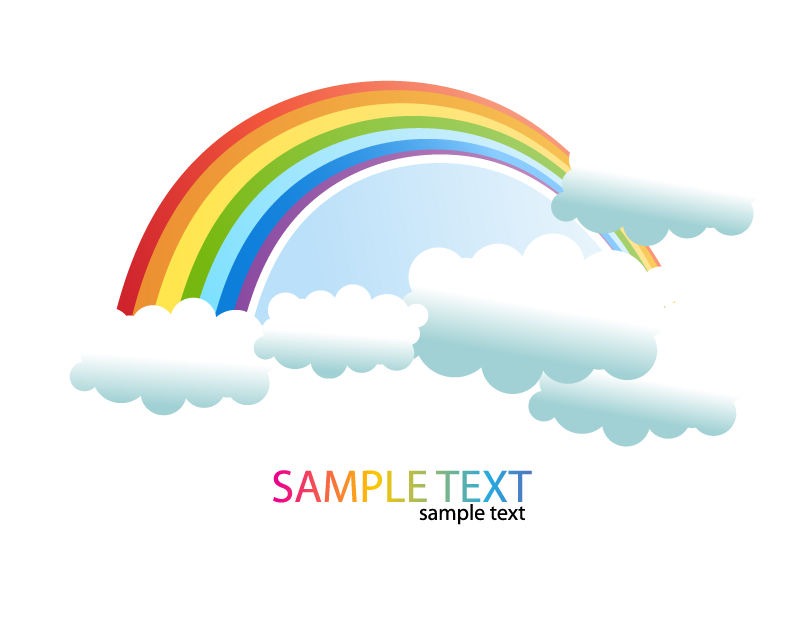 clip art vector rainbow - photo #28