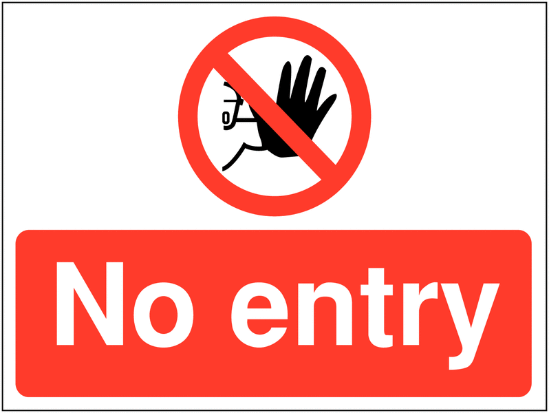 Construction Signs - No Entry Symbol | Seton UK