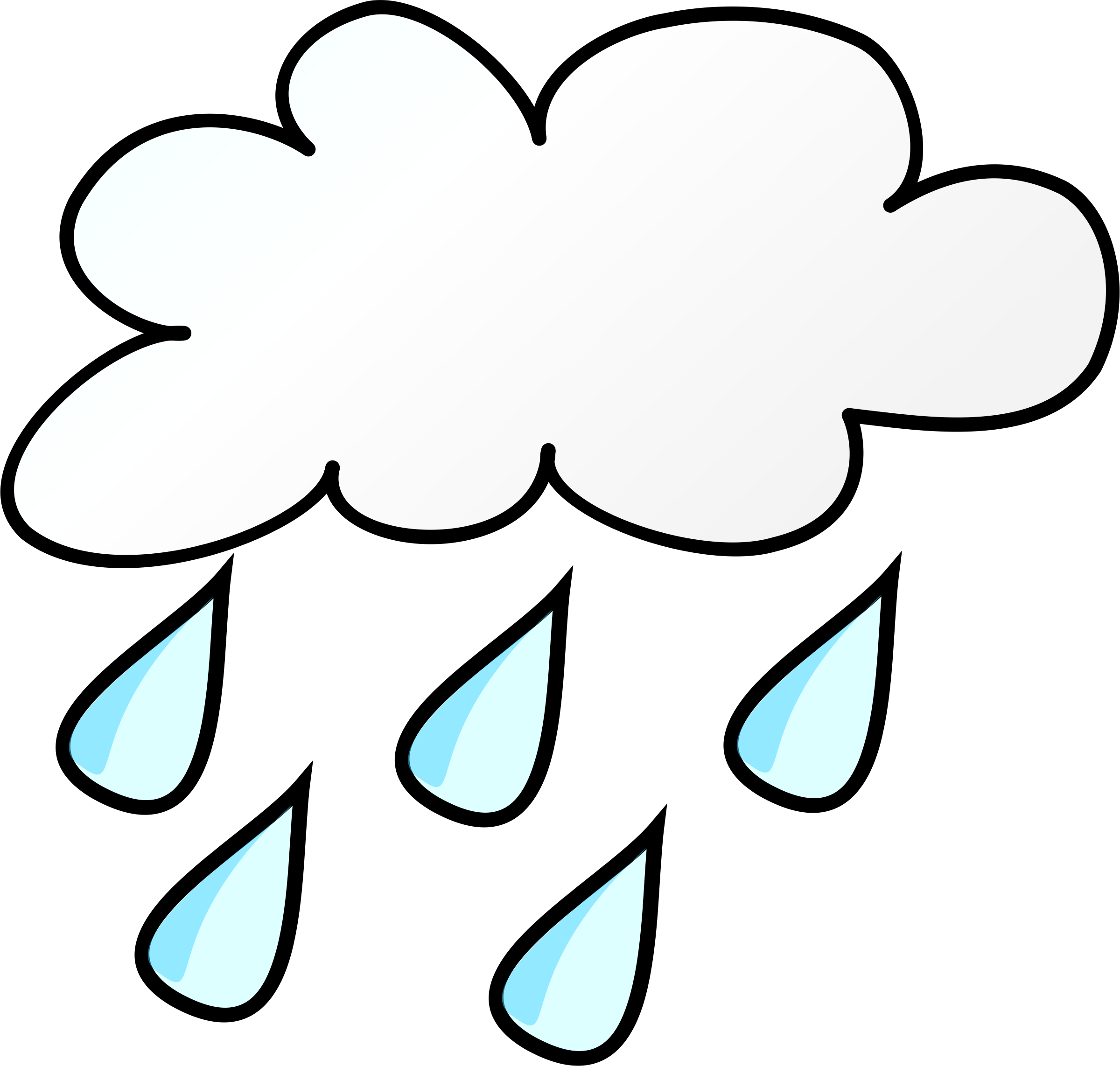 Clipart - Weather Symbols: Rain