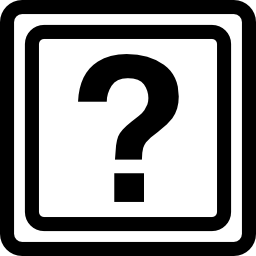 Question mark inside a box outline - Free Signs icons