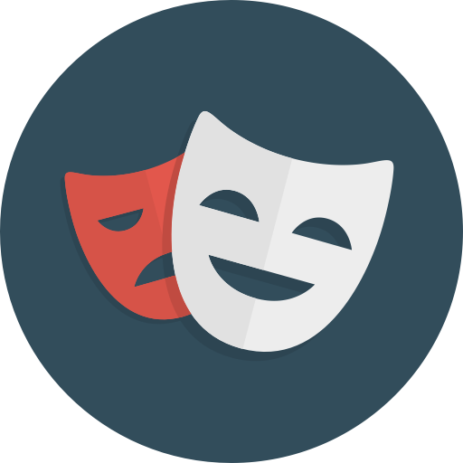 Comedy, drama, happy, masks, sad, theatre icon | Icon search engine