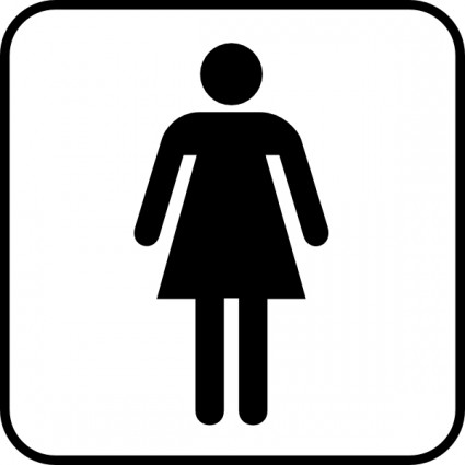 Clipart ladies toilet
