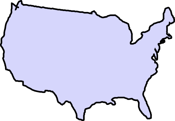 Usa Map Outline Clipart