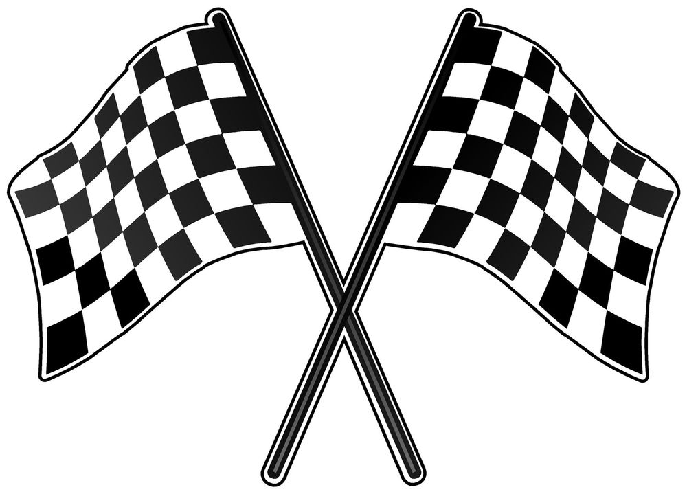Checkered flags crossed cross clipart - ClipartFox