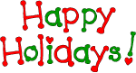 Christmas Word Art - Happy Holidays Scrapbook Graphics