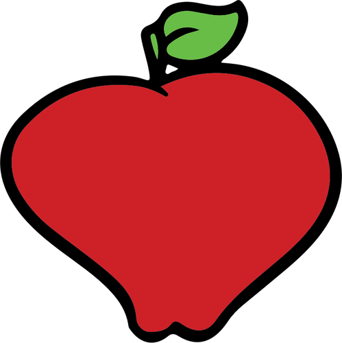 Vector graphics of distorted shape apple | Public domain vectors