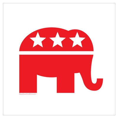 Republican Elephant Logo-Single Color Poster