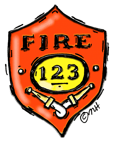 firefighter badge (in color) - Clip Art Gallery