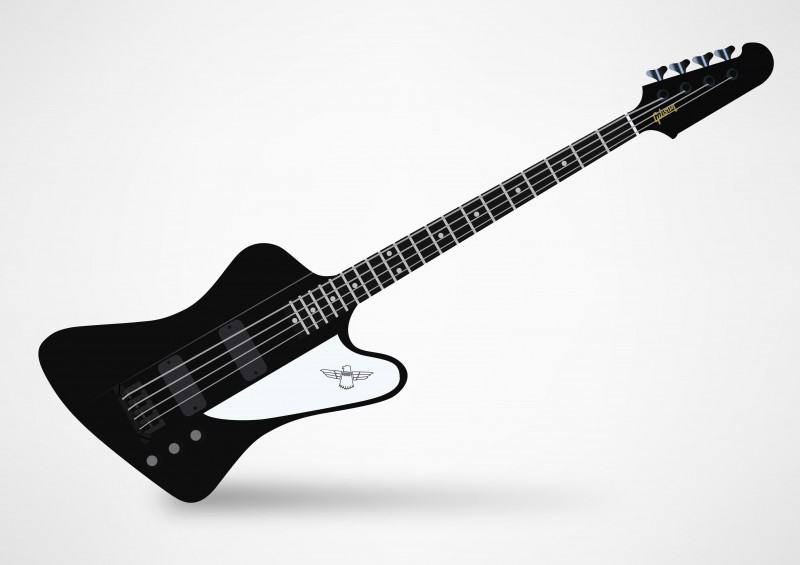 Gibson Thunderbird IV Retro Bass Guitar Free Vector Download