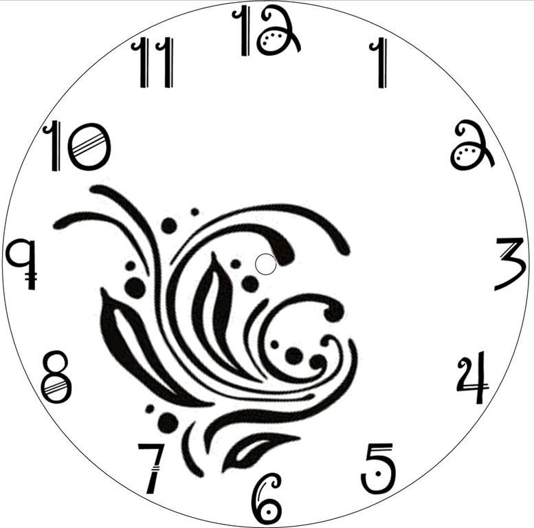 Square Clock Face Template Clock templates patterns, Square Clock ...