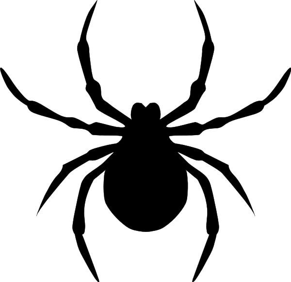 Spider silhouette clipart free