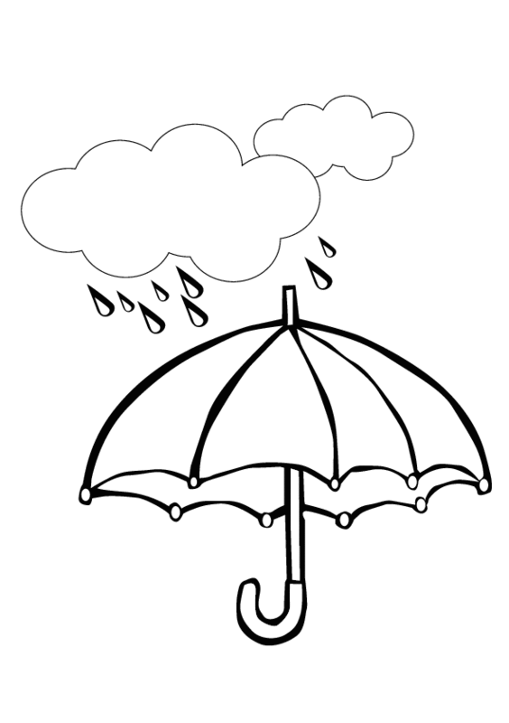 eps cloud-umbrella printable coloring in pages for kids - number ...