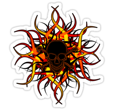 Dark Poison Skull & Crossbones" Stickers by Leah McNeir | Redbubble