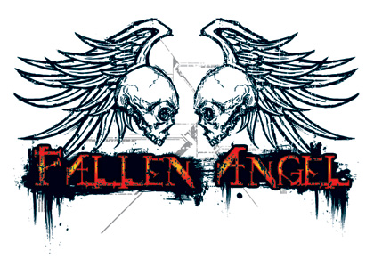 Fallen Angel Skulls | TattooForAWeek Temporary Tattoos Largest ...