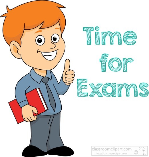 Student Taking Exam Clipart