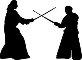 Clipart two people fighting