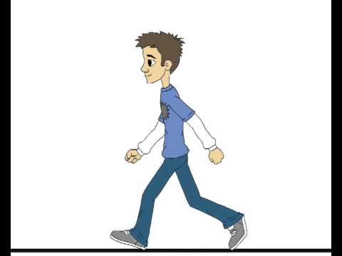Man Walk Cycle 2D Animation - YouTube