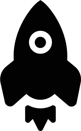 Cartoon rocket silhouette | Public domain vectors