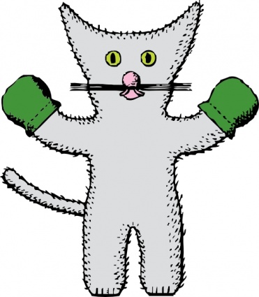 Download Kitten With Mittens clip art Vector Free