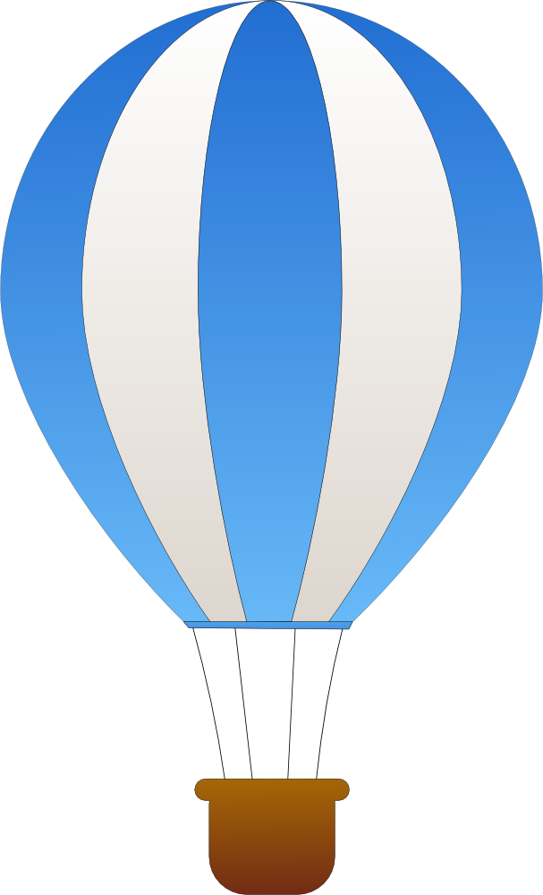 OnlineLabels Clip Art - Vertical Striped Hot Air Balloons