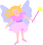Blue Wing Magic Fairy Graphic