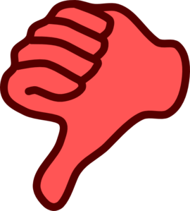 Thumbs Down Clip Art Red Thumbs Down clip art - vector clip art online, royalty free .