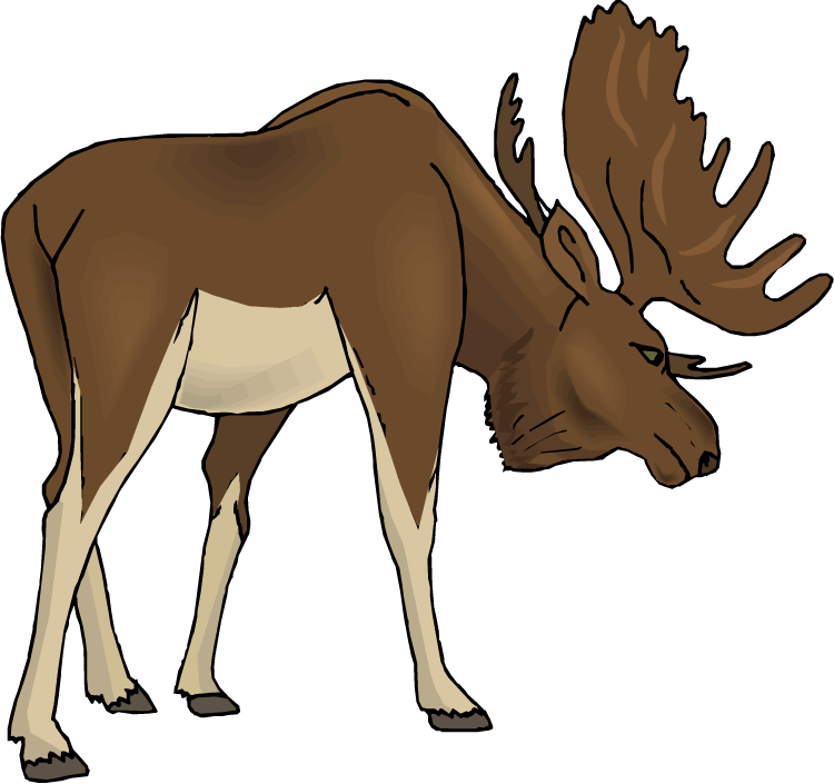 free clip art cartoon moose - photo #19