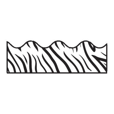 Zebra Print Scalloped Border [ CD1244 ] - The Paper Clip ...