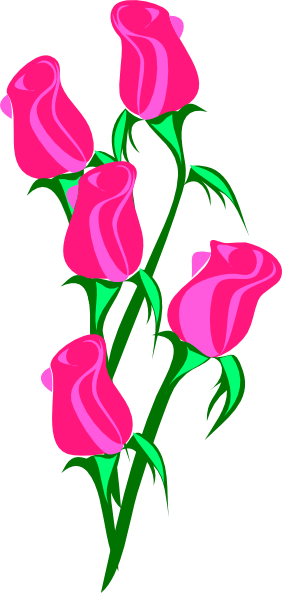 Bunch Of Pink Roses clip art - vector clip art online, royalty ...