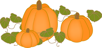 Harvest Pumpkins Clip Art, Thanksgiving Graphic