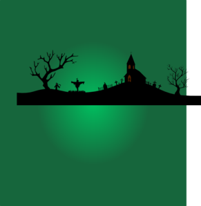 Halloween Scene Green clip art - vector clip art online, royalty ...