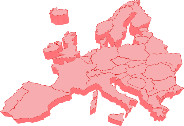 Map Of Europe 3d clip art - vector clip art online, royalty free ...