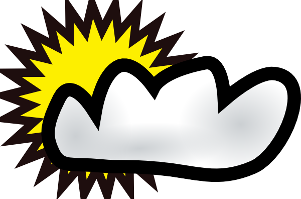 Sunny Partly Cloudy Weather Clip Art - vector clip ...