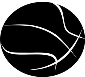 Black Basketball With White Outline clip art - vector clip art ...