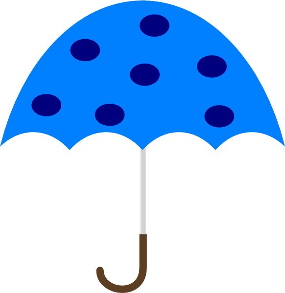 Polka Dot Umbrella clip art - vector clip art online, royalty free ...