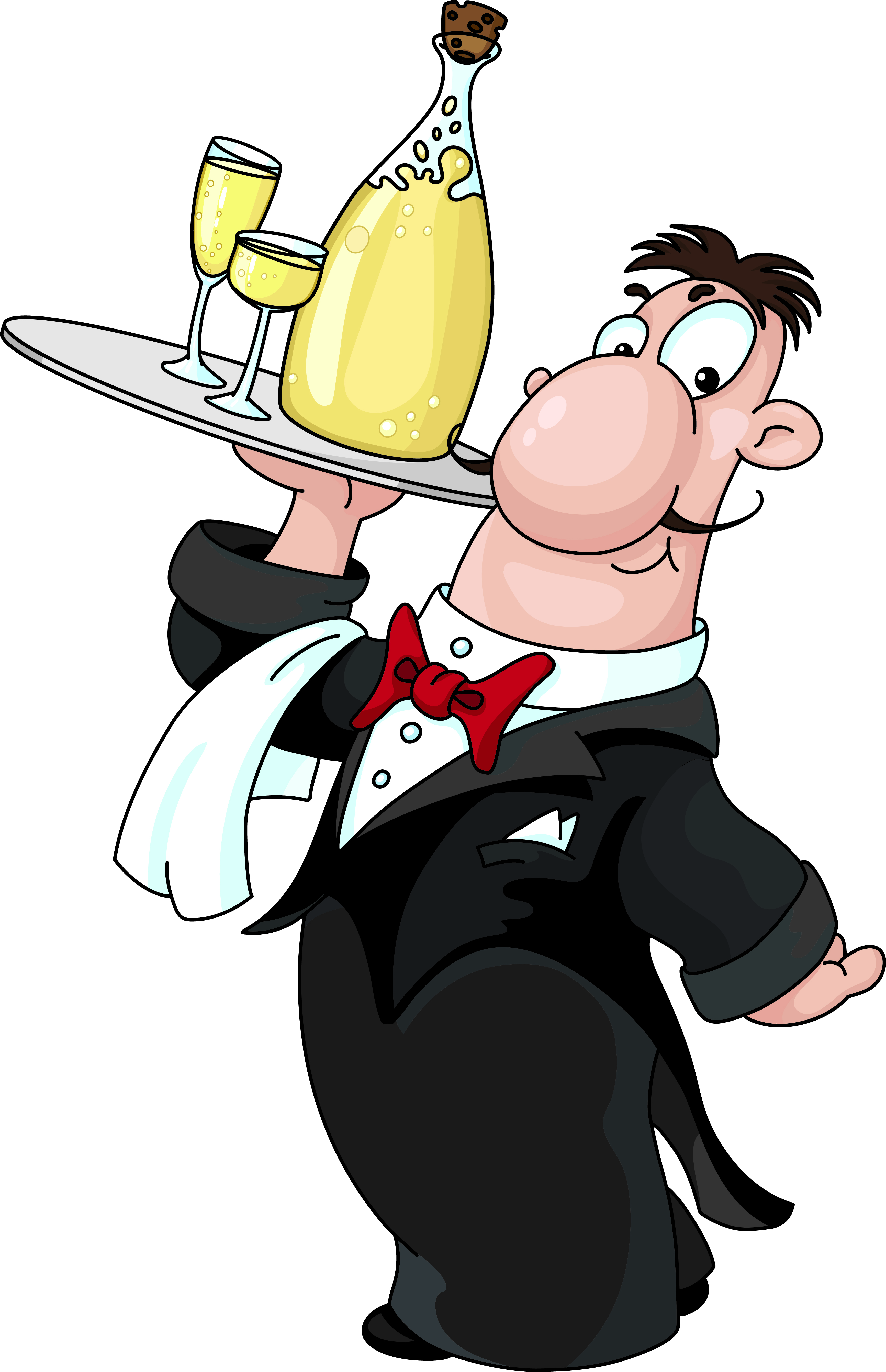 Cartoon image of chefs and waiters 04 vector Free Vector / 4Vector