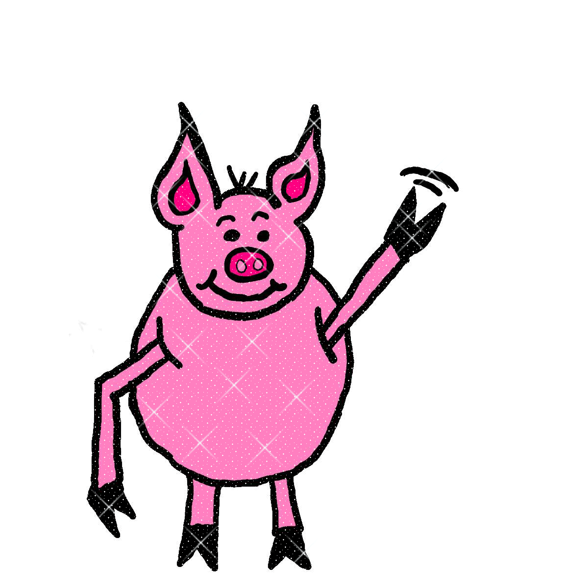Pig Glitter Graphic Clipart