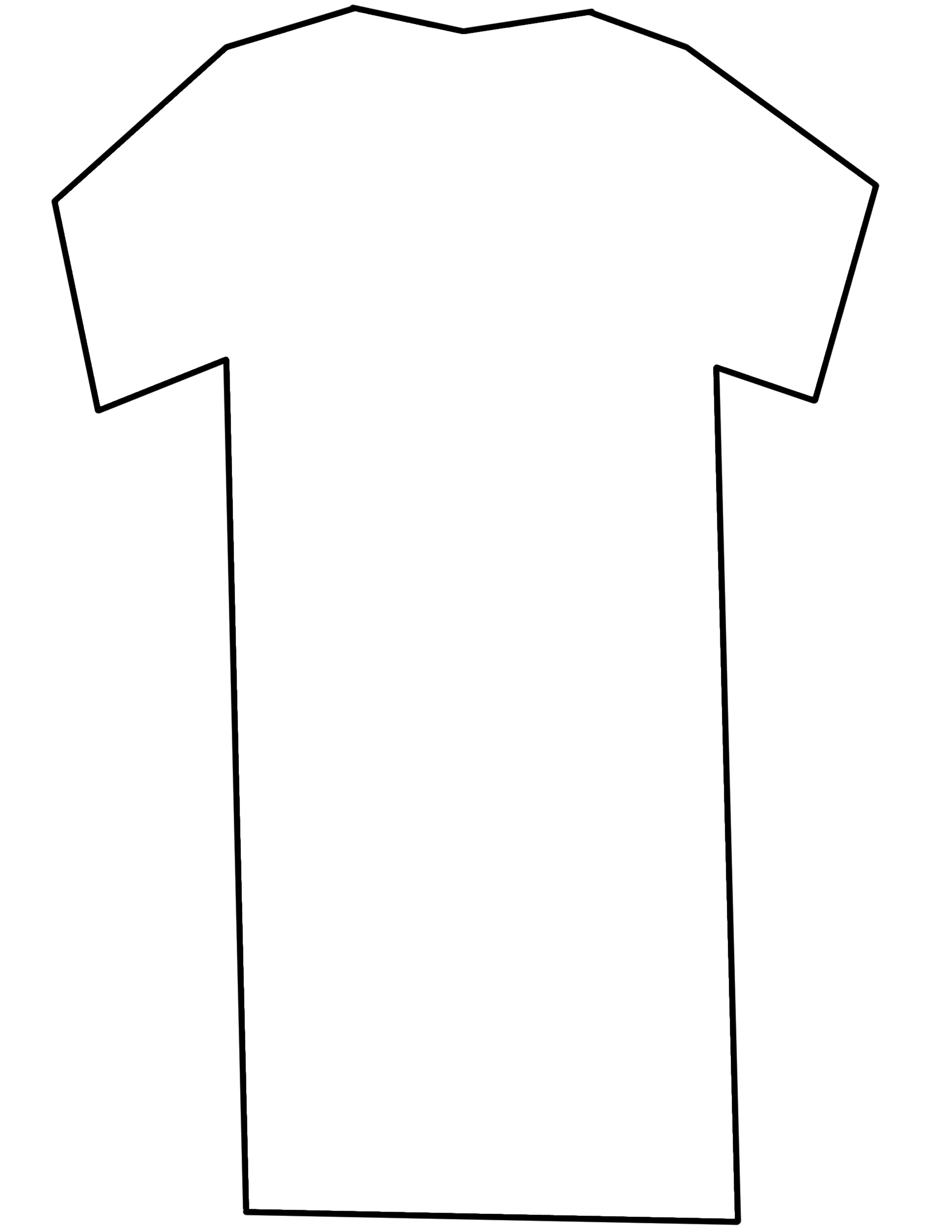 T Shirt Printable Template - ClipArt Best Pertaining To Blank Tshirt Template Printable