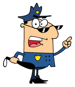 Policeman Clipart Image - Angry Cop Yelling