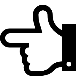 Hand with finger pointing to the left outline vector icon | Free ...